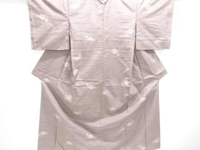 JAPANESE KIMONO / TSUMUGI / WOVEN FLOWER